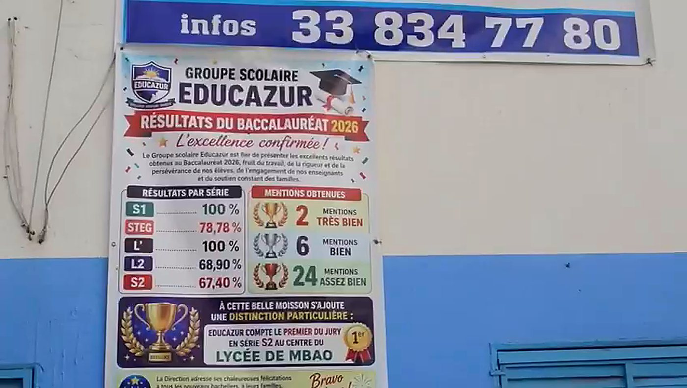 Affiche des résultats du Baccalauréat 2026 : taux par série et mentions obtenues